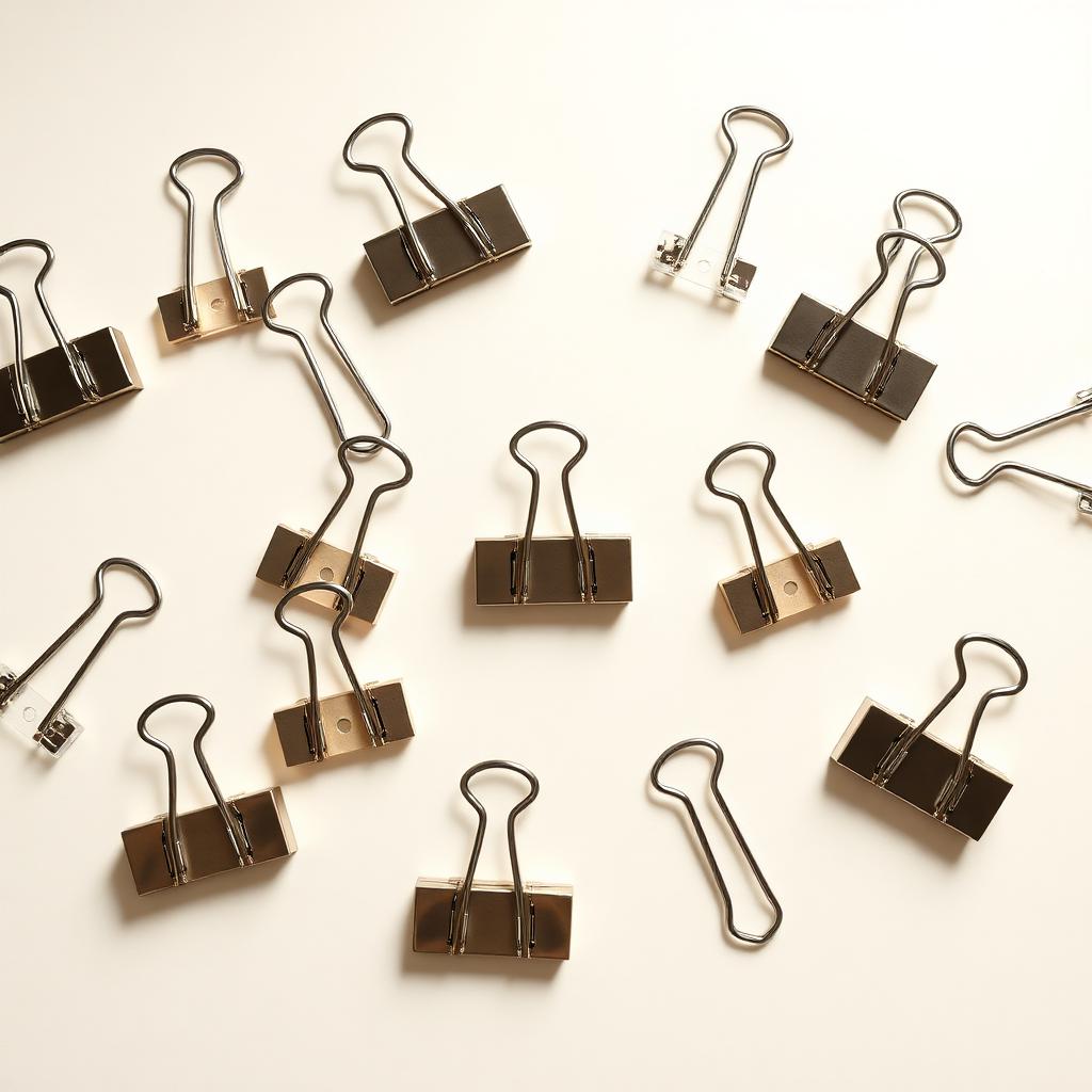 Colored Mini Binder Clips — 100 Pack